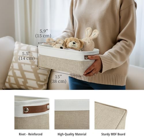 DECOMOMO Narrow Storage Bins, Small Storage Baskets - Image 3