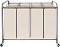 STO STO Laundry Sorter 4 Section, 4 Bag Clothes Hamper, Rolling Laundry Cart by STOSTO
