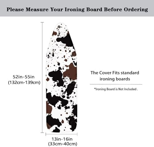Cow Spot Cute Ironing Board Cover Dust Cover Heat Reflective Table Topper Cap - Image 5