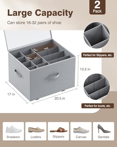 HOUSE AGAIN 2 Pack Shoe Organizer - Image 2