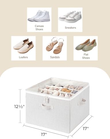 StorageWorks Shoe Organizer for Closet, Fits up to 16 Pairs, Shoe Cubby Storage - Image 3