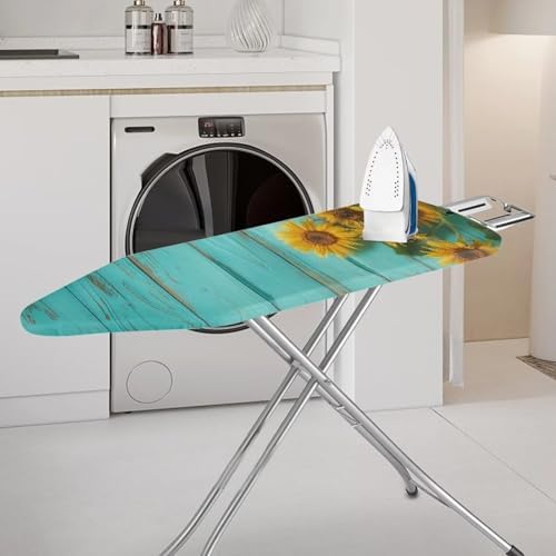 Wooden Sunflower Ironing Board Cover and Pad, Resist Scorching and Staining - Image 2