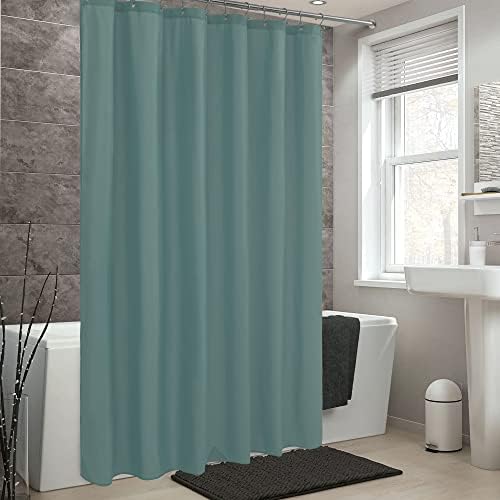 ALYVIA SPRING Stall Waterproof Fabric Shower Curtain or Liner Teal - Image 6