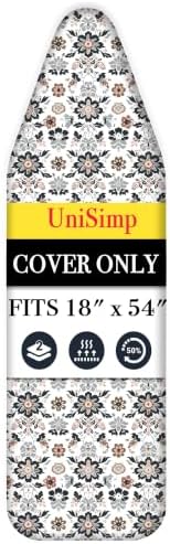 UniSimp Ironing Board Cover and Pad 18"x54" Extra Thick Natural Cotton by UniSimp