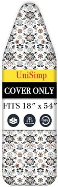 UniSimp Ironing Board Cover and Pad 18"x54" Extra Thick Natural Cotton by UniSimp