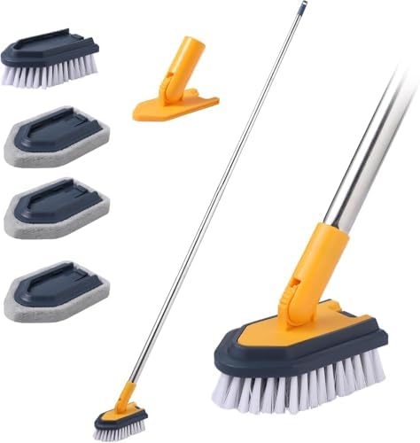 BOOMJOY Tub Cleaner Brush with Long Handle, No Scratch Shower Cleaning Brush by BOOMJOY