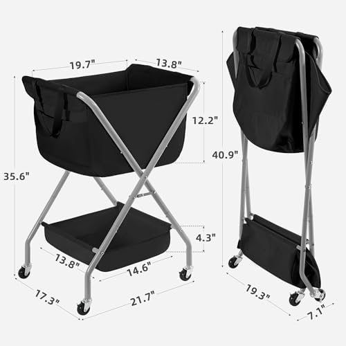 STORAGE MANIAC Collapsible Laundry Cart - Image 2