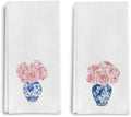 Chinoiserie Blue and White Porcelain Kitchen Towels Set of 2, Chinoiserie Decor by ColorfulLifeStartingwithYourCuteTowel