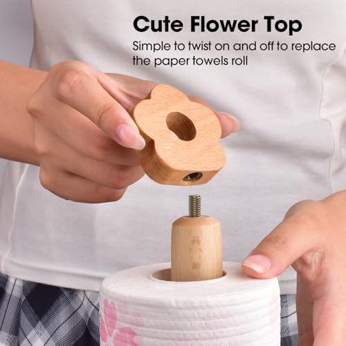 KitchLife Cute Wooden Paper Towel Holder - Image 4