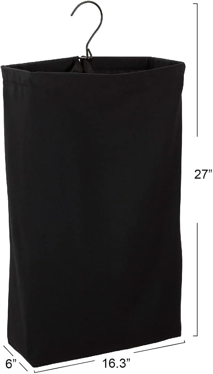 Household Essentials Door Hanging Laundry Bag in Washable Canvas - Image 3