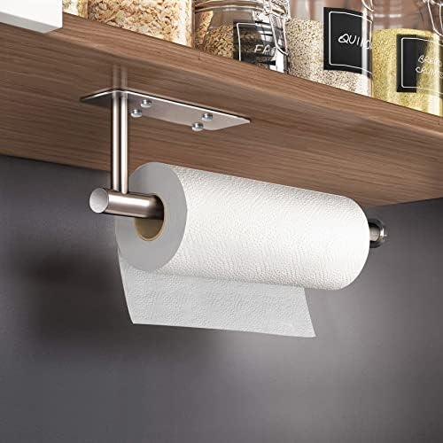 VAEHOLD Self Adhesive Paper Towel Holder Under Cabinet Mount, Wall Mounted - Image 2