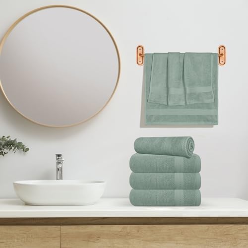 GLAMBURG Ultra Soft 6-Piece Hand Towel Set 16x28-100% Ringspun Cotton - Image 4