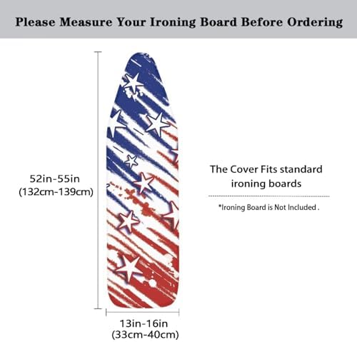 Stripes Star Ironing Board Cover Standard Size Flag Washable Ironing Board Dust - Image 5
