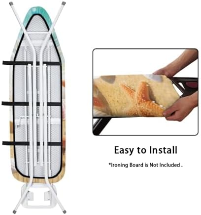 Standard Size 15x54 Inch Ironing Board Cover Starfish Beach Print Iron Cover - Image 4