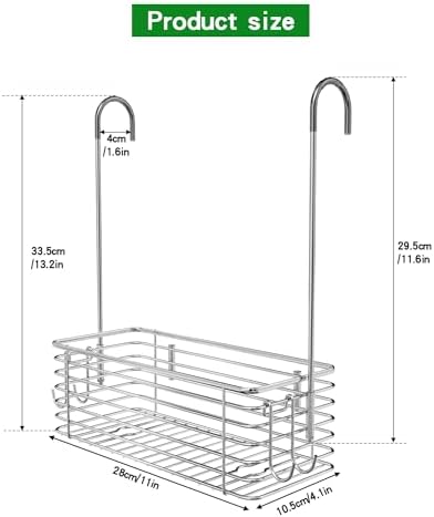 Over Door Shower Caddy, Stainless Steel Bathroom Organizer - Image 2