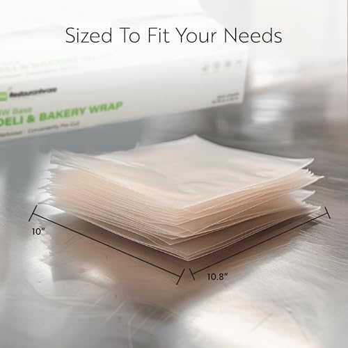 Restaurantware Plastic Food Wraps 1000 Pack of 10.75" x 10" Pre-Cut Clear - Image 2