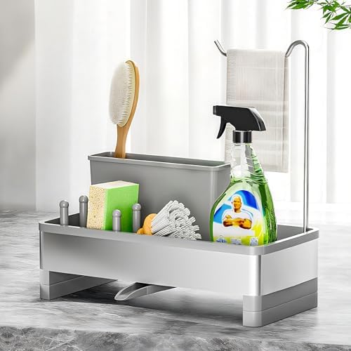 Ewaiira Sponge Holder for Kitchen Sink, Stainless Steel Sink Caddy by EwaiiraHomeStorageOrganizer