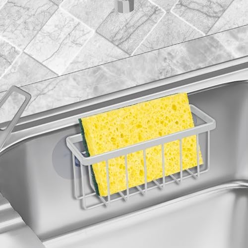 SHFKS Sponge Holder for Kitchen Sink, Sink Sponge Holder, Sink Caddy, Soap - Image 5