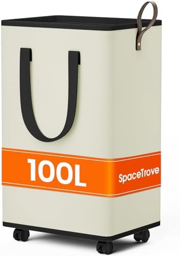 SpaceTrove Rolling Laundry Basket by Unknown