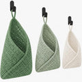 Honeydak 3 Hanging Baskets, Sage Color Palette, Cotton Rope by Honeydak