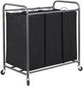 STORAGE MANIAC 3 Section Laundry Sorter, 35.6 Gal Laundry Hamper Cart by STORAGEMANIAC
