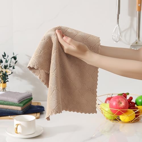 Homaxy Super Soft 12 Pack Kitchen Towels and Dishcloths Set - Image 3
