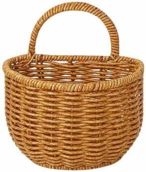 2 Pack Rattan Hanging Storage Baskets Wall Organizer by Unknown