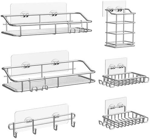 Nieifi Shower Caddy Adhesive, Shower Shelves, Shampoo Holder by Nieifi
