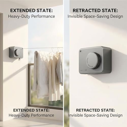 15ft Retractable Clothesline Indoor & Outdoor - Image 5