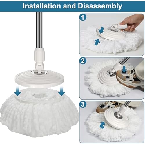 6 Pack Microfiber Mop Head Refills - Image 3