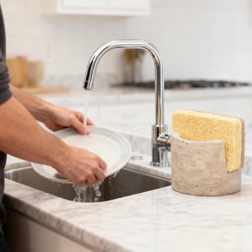 Natural Travertine Sponge Holder - Image 5