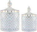 2 Pack Glass Qtip Holder, Apothecary Jars by FLORY