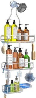 Skyapex Shower Caddy Hanging Bathroom Organizer: Over Head Adjustable Rack by Skyapex