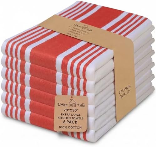 Urban Villa Kitchen Towels Cotton Dish Towels 20”x30” Chillired by CottonTrends