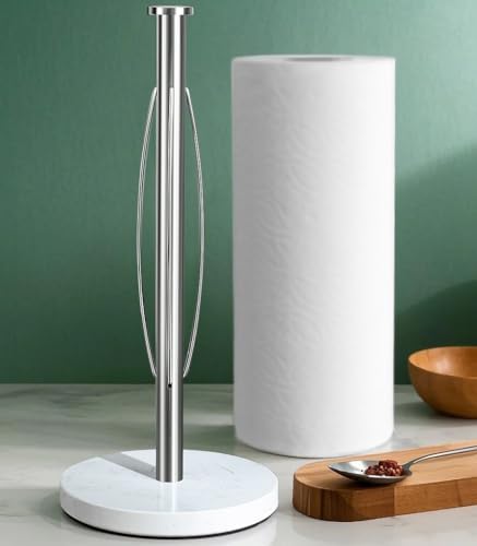 YIGII Heavy Marble Base Paper Towel Holder Countertop - Image 6