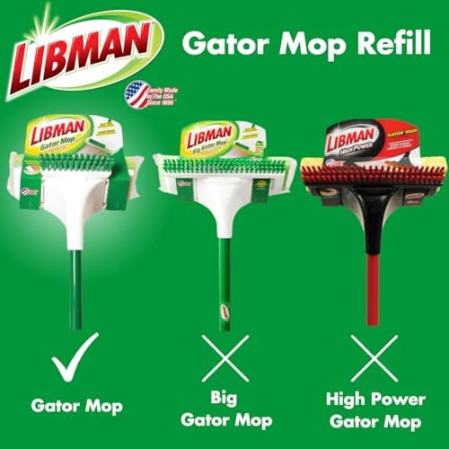 Libman Gator Mop Refill Heads, Extra-Absorbent 9" Sponge, 3 Pack - Image 2
