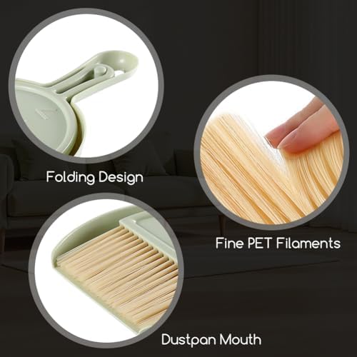 Mini Broom and Dustpan Set, Small Dust Pan and Brush Set - Image 4
