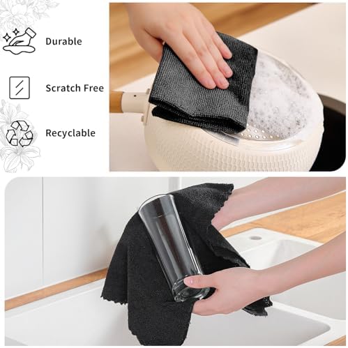 80 Pack Microfiber Cleaning Cloth Roll, Lint Free Rags & Tear Away Reusable - Image 2