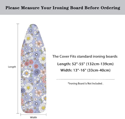 Daisy Print Ironing Board Cover Pretective Covers 15x54 Inch Standard Ironing - Image 6