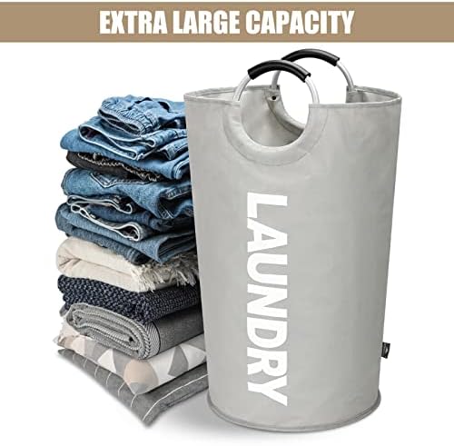 DOKEHOM 90L Large Laundry Basket Bag, Collapsible Tall Hamper - Image 5