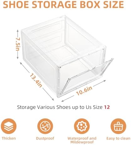 Shoe Organizer, Thicken & Sturdy Shoe Boxes - Image 2