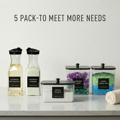 3+2 Pack Laundry Pods Containers & Dryer Sheet Holder & Laundry Detergent - Image 3
