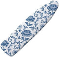 Blue Damask Floral Ironing Board Cover 15x54 Inch Bohemian Baroque Floral by Daulesho