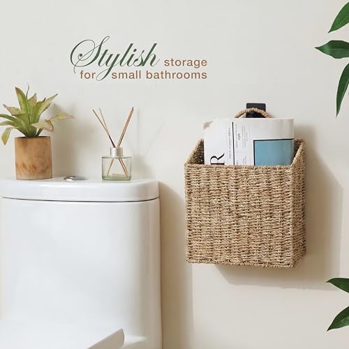 84ECO Set of 2 Seagrass Hanging Baskets - Image 4