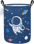 Round Laundry Basket Collapsible Storage Hamper Organizer Space Astronaut by LANGYASHAN