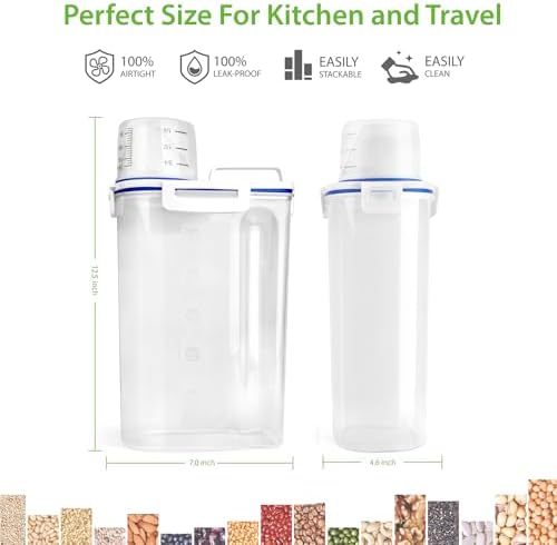 Viretec Rice Storage Container, 3 to 5Lbs Dry Food Airtight Container, Pet Dog - Image 2