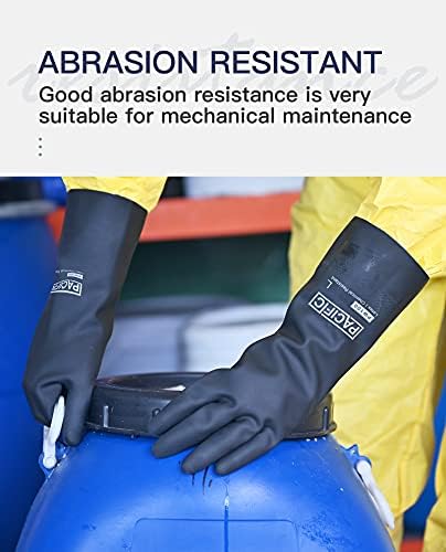 PACIFIC PPE Chemical Resistant Gloves, Heavy Duty Industrial Rubber Gloves - Image 3