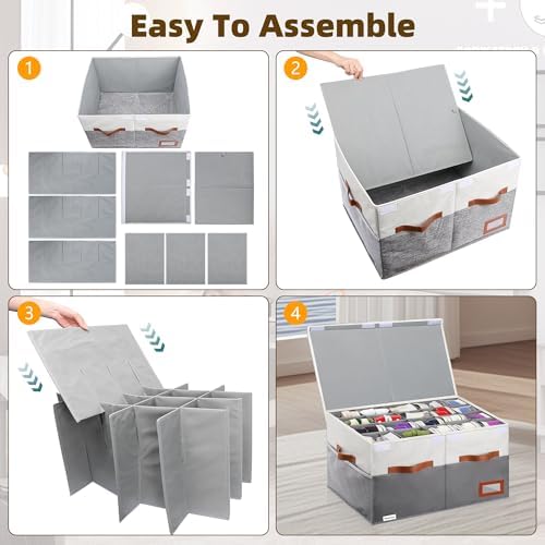 Supowin Large Shoe Organizer for Closet, Foldable Shoe Storage Bin - Image 7