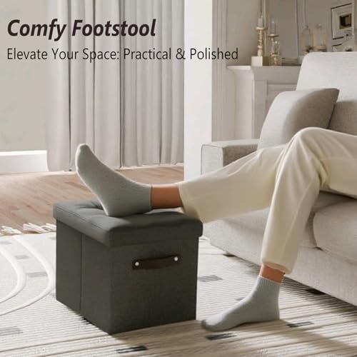 Adjustable Dividers Storage Ottoman Shoe Organizer Box - Image 6