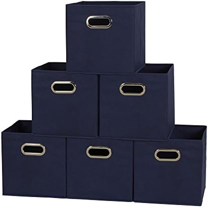 Household Essentials Fabric Storage Bins 6 Piece Set, Strong Poly-Woven Fabric by HouseholdEssentials